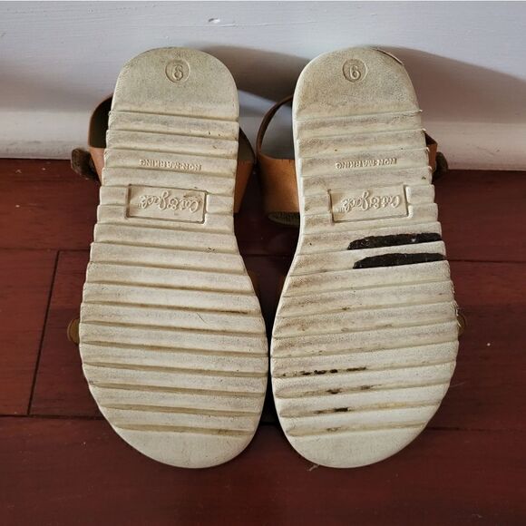 Cat & Jack tan leather toddler girl sandals - Picture 9 of 10